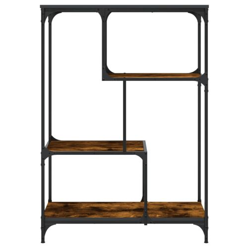 Рафт за книги 3 нива 81 x 36 x 115 cm Опушен дъб