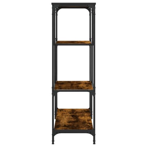 Рафт за книги 3 нива 81 x 36 x 115 cm Опушен дъб