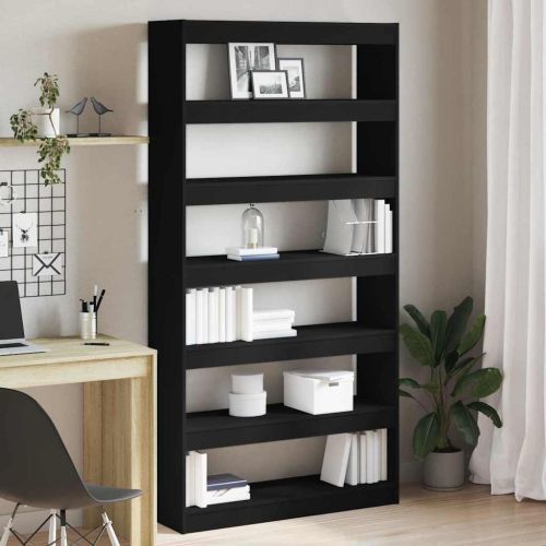 Шкаф за книги 6 нива 100 x 30 x 198 см Инженерна дървесина