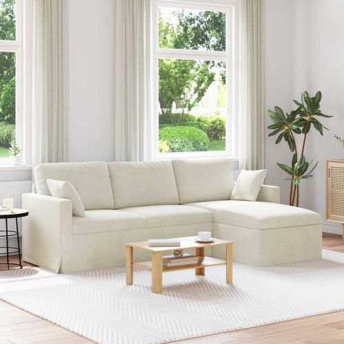 Диван Крем 228 x 134 x 80 см Кадифе