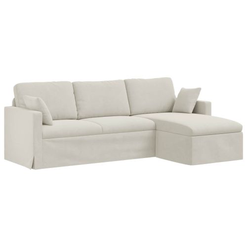 Диван Крем 228 x 134 x 80 см Кадифе
