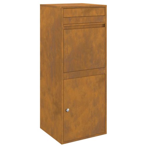 Пощенска кутия за пратки с врата Ръждясало 41 x 38 x 103 см