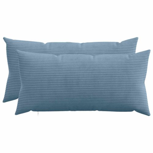 Калъфка за възглавница 2 pcs HEERLEN Синьо 40 x 70 cm кордурой