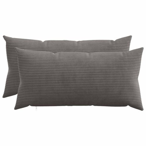 Калъфка за възглавница 2 pcs HEERLEN Тъмносиво 40 x 80 cm