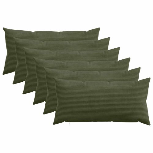Калъфка за възглавница 6 pcs HEERLEN Зелено 40 x 80 cm кордурой