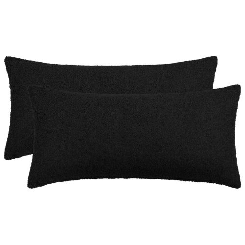 Калъфка за възглавница 2 pcs HEERLEN Черно 40 x 80 cm Букле