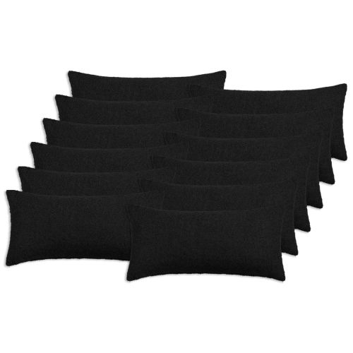 Калъфка за възглавница 12 pcs HEERLEN Черно 40 x 80 cm Букле