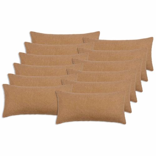 Калъфка за възглавница 12 pcs HEERLEN Бежово 40 x 80 cm Букле