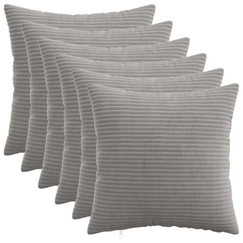 Калъфка за възглавница 6 pcs HEERLEN Светлосиво 45 x 45 cm