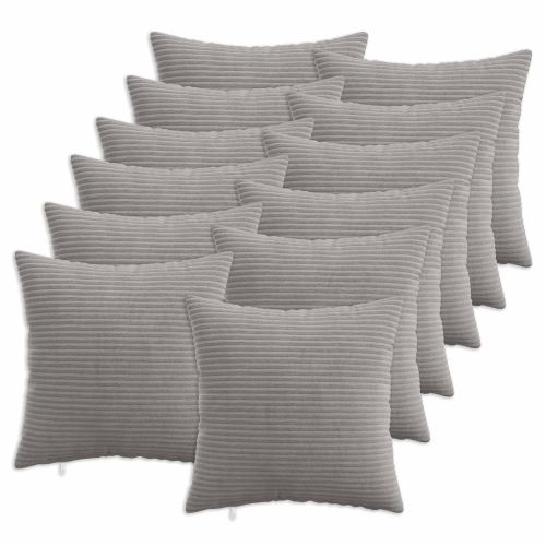 Калъфка за възглавница 12 pcs HEERLEN Светлосиво 45 x 45 cm