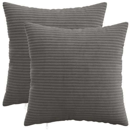 Калъфка за възглавница 2 pcs HEERLEN Тъмносиво 45 x 45 cm