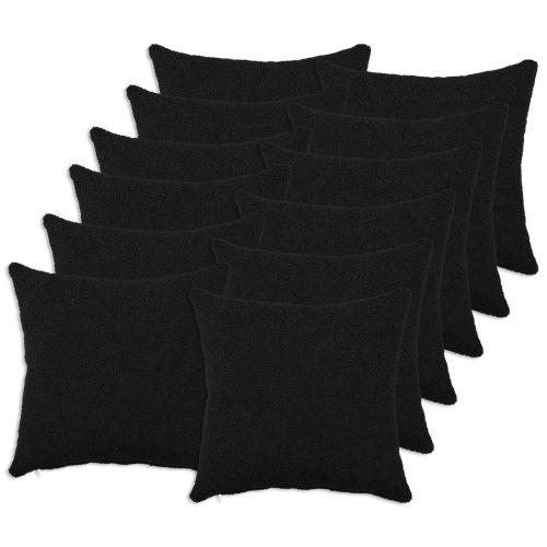Калъфка за възглавница 12 pcs HEERLEN Черно 45 x 45 cm Букле