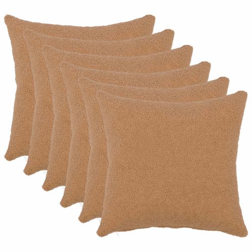 Калъфка за възглавница 6 pcs HEERLEN Бежово 45 x 45 cm Букле