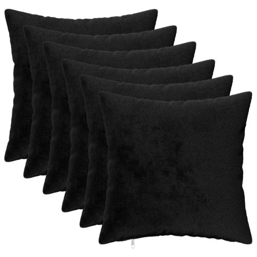 Калъфка за възглавница 6 pcs HEERLEN Черно 45 x 45 cm Фланела