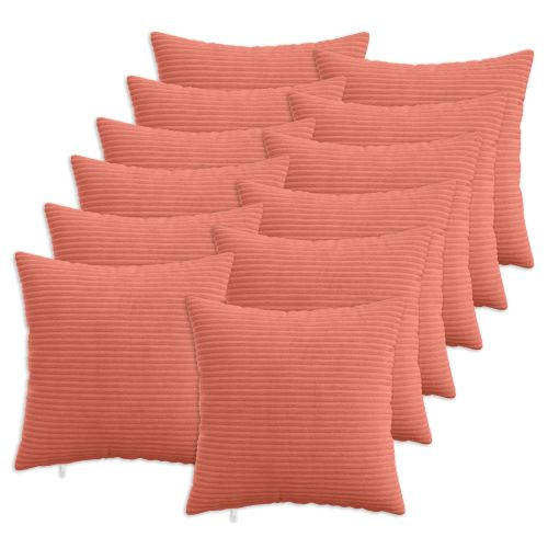 Калъфка за възглавница 12 pcs HEERLEN Червено оранжево кордурой