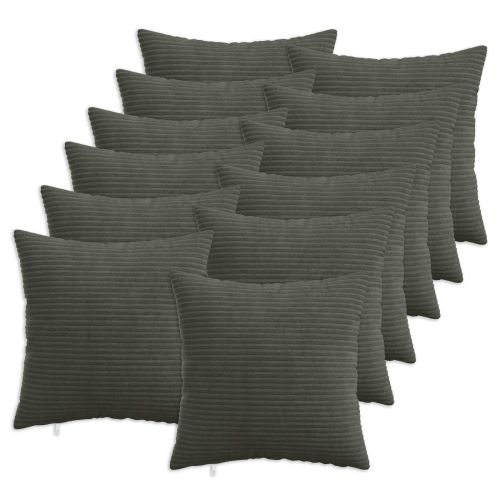 Калъфка за възглавница 12 pcs HEERLEN Антрацит 50 x 50 cm