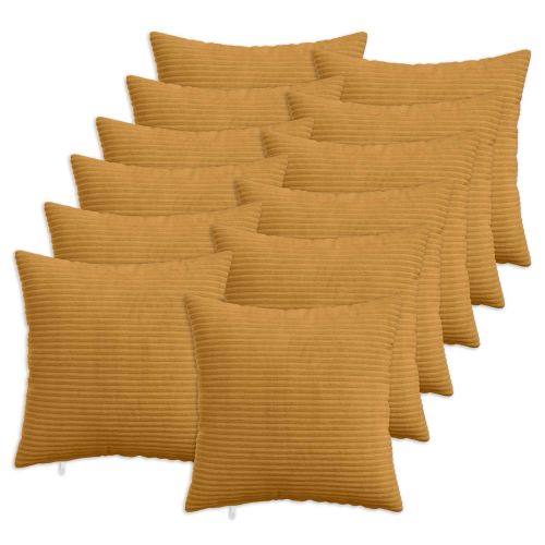 Калъфка за възглавница 12 pcs HEERLEN Жълто 50 x 50 cm кордурой