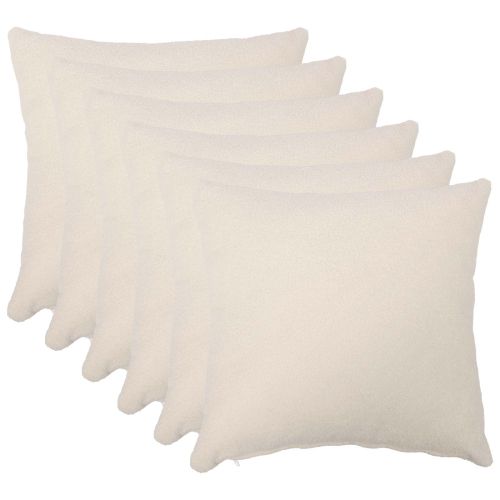 Калъфка за възглавница 6 pcs HEERLEN Кремаво 50 x 50 cm Букле