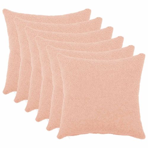 Калъфка за възглавница 6 pcs HEERLEN Розово 50 x 50 cm Букле