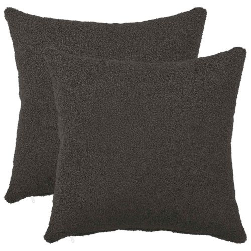 Калъфка за възглавница 2 pcs HEERLEN Тъмносиво 50 x 50 cm Букле