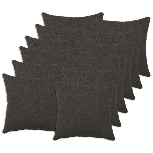Калъфка за възглавница 12 pcs HEERLEN Тъмносиво 50 x 50 cm