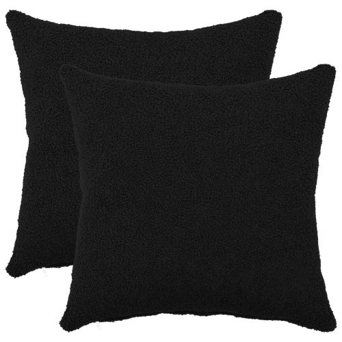Калъфка за възглавница 2 pcs HEERLEN Черно 50 x 50 cm Букле