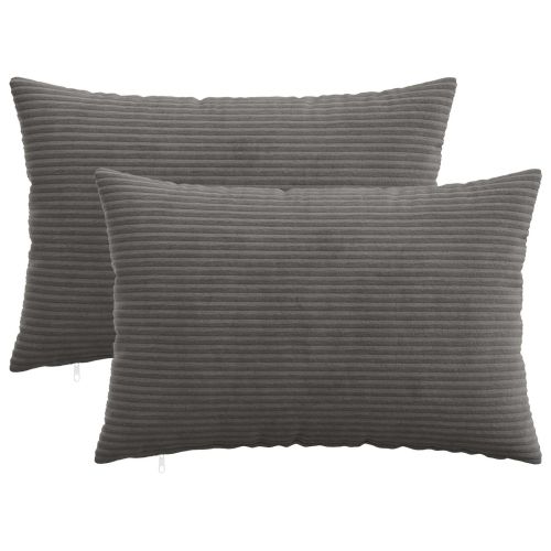 Калъфка за възглавница 2 pcs HEERLEN Тъмносиво 50 x 70 cm