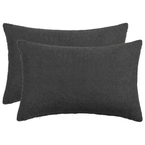 Калъфка за възглавница 2 pcs HEERLEN Тъмносиво 50 x 70 cm Букле