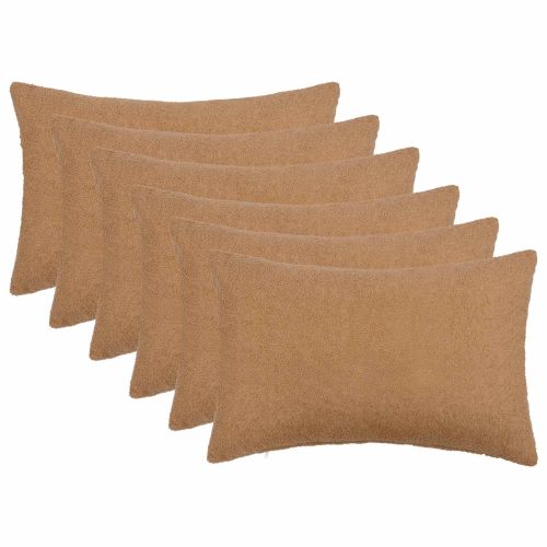Калъфка за възглавница 6 pcs HEERLEN Бежово 50 x 70 cm Букле