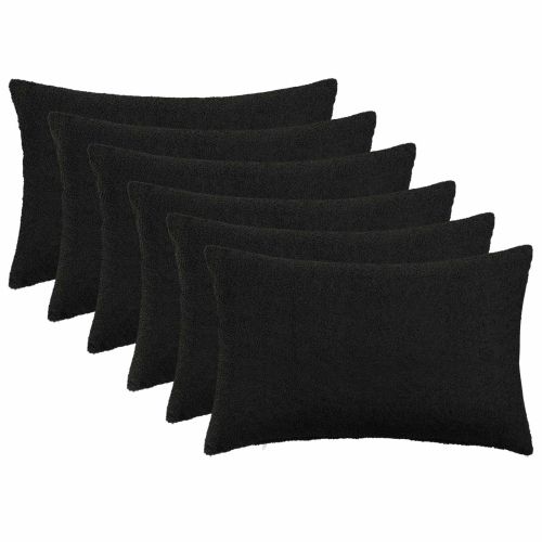 Калъфка за възглавница 6 pcs HEERLEN Черно 50 x 80 cm Букле