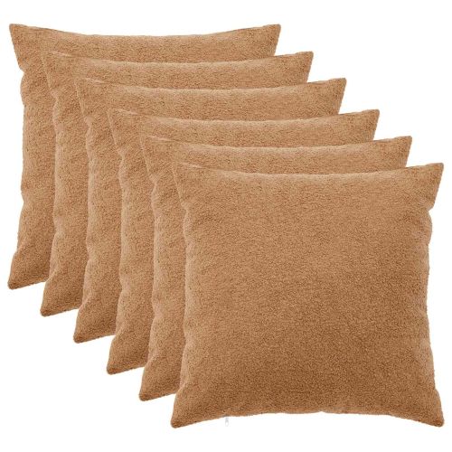 Калъфка за възглавница 6 pcs HEERLEN Бежово 55 x 55 см Букле