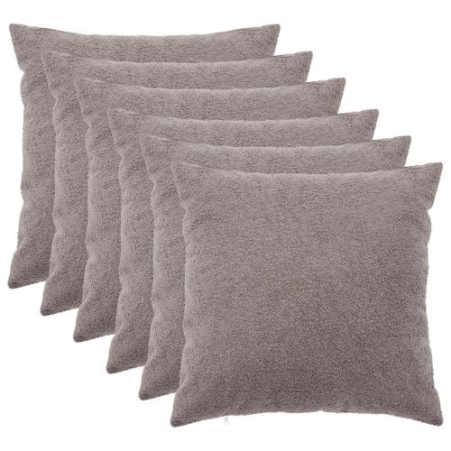 Калъфка за възглавница 6 pcs HEERLEN Светлосиво 60 x 60 cm