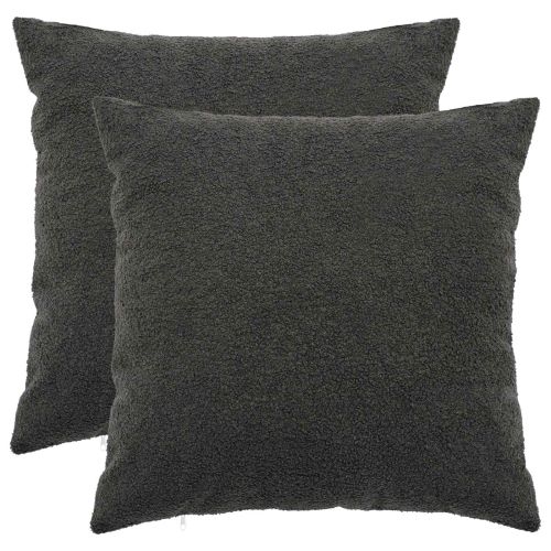 Калъфка за възглавница 2 pcs HEERLEN Тъмносиво 60 x 60 cm Букле