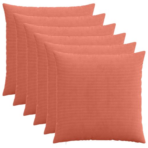 Калъфка за възглавница 6 pcs HEERLEN Червено оранжево кордурой