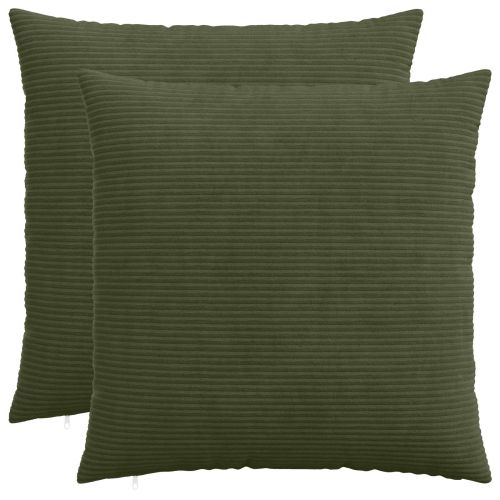 Калъфка за възглавница 2 pcs HEERLEN Зелено 70 x 70 cm кордурой