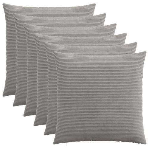 Калъфка за възглавница 6 pcs HEERLEN Светлосиво 80 x 80 cm
