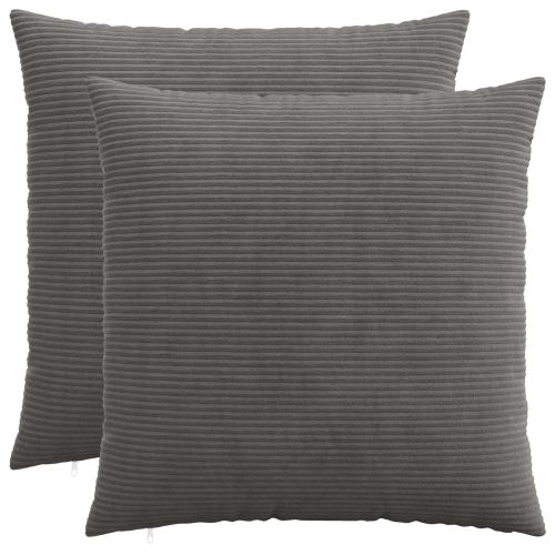 Калъфка за възглавница 2 pcs HEERLEN Тъмносиво 80 x 80 cm