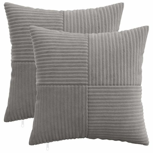 Калъфка за възглавница 2 pcs ALMELO Светлосиво 35 x 35 cm