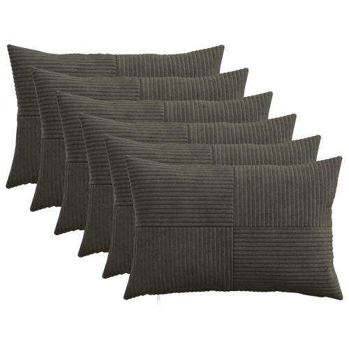 Калъфка за възглавница 6 pcs ALMELO Антрацит 40 x 60 cm