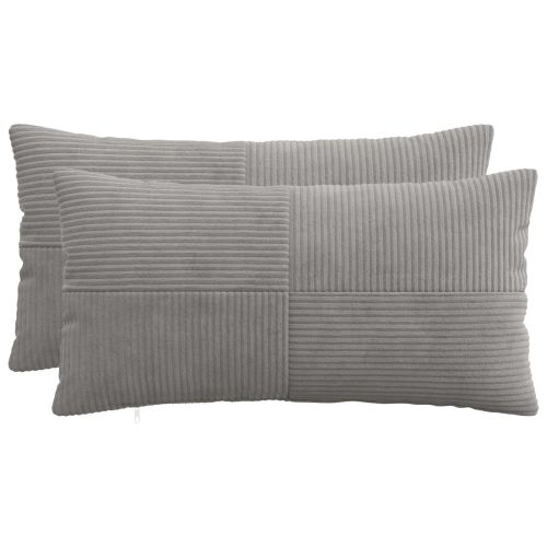 Калъфка за възглавница 2 pcs ALMELO Светлосиво 40 x 70 cm