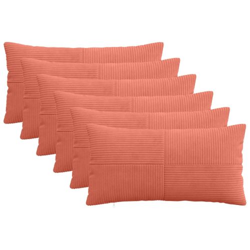 Калъфка за възглавница 6 pcs ALMELO Червено оранжево 40 x 70 cm