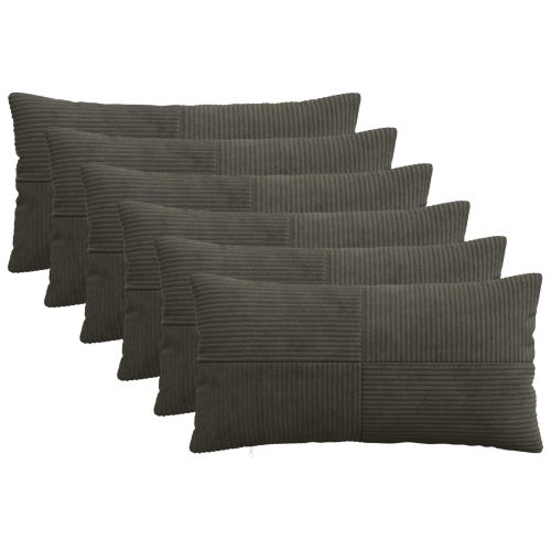 Калъфка за възглавница 6 pcs ALMELO Антрацит 40 x 70 cm