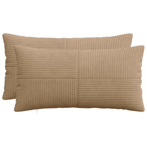 Калъфка за възглавница 2 pcs ALMELO Кафяво 40 x 70 cm кордурой