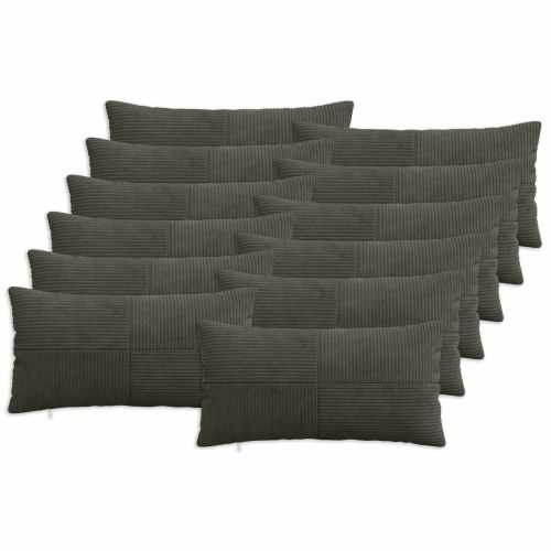 Калъфка за възглавница 12 pcs ALMELO Антрацит 40 x 80 cm