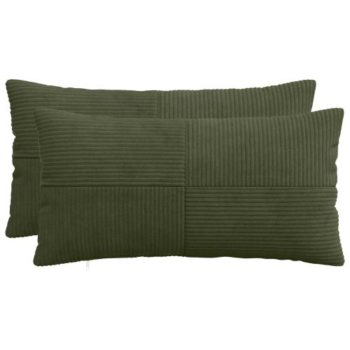 Калъфка за възглавница 2 pcs ALMELO Зелено 40 x 80 cm кордурой