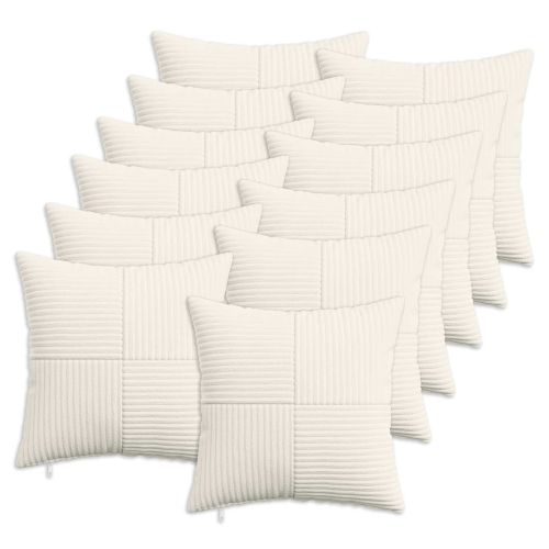 Калъфка за възглавница 12 pcs ALMELO Кремаво 50 x 50 cm