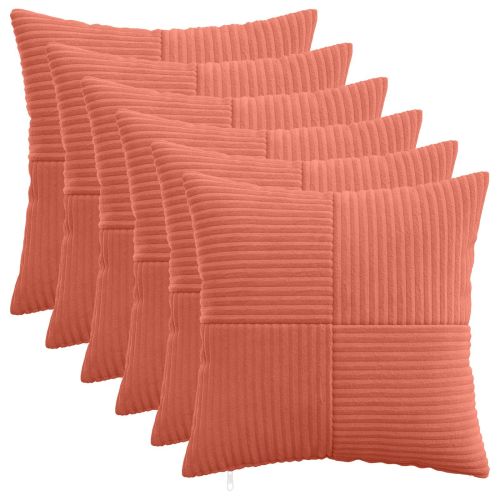 Калъфка за възглавница 6 pcs ALMELO Червено оранжево 50 x 50 cm