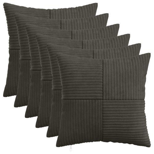 Калъфка за възглавница 6 pcs ALMELO Антрацит 50 x 50 cm