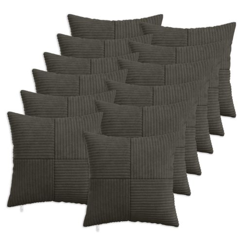 Калъфка за възглавница 12 pcs ALMELO Антрацит 50 x 50 cm