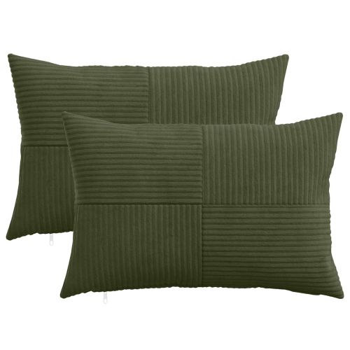 Калъфка за възглавница 2 pcs ALMELO Зелено 50 x 75 cm кордурой